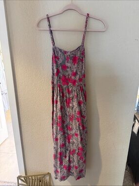 dip Pink Floral Spaghetti-Strap Maxi Dress